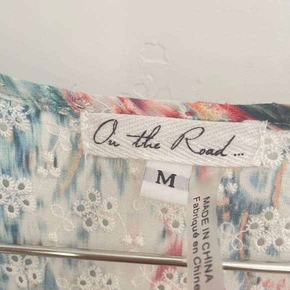 On The Road Eyelet Wrap Dress medium NWOT - Picture 2 of 9